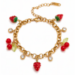 ELENYS Fragola – pozlacený náramek 18K žluté zlato Délka náramku: 16,5+5 cm / max. 21,5 cm