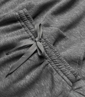 Tmavě šedý dámský dres s oversize mikinou (8C69-5) Barva: odcienie szarości, Velikost: S (36)