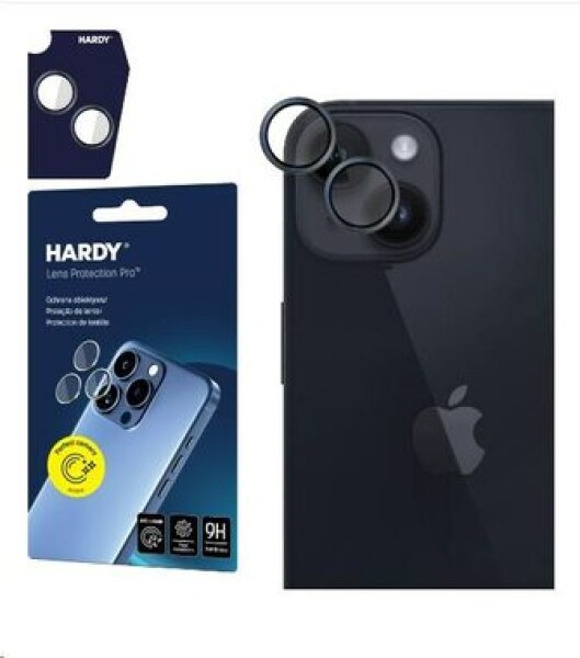 3mk HARDY Lens Protection Pro skla na fotoaparát pro Apple iPhone 15/15 Plus Black (5903108573467)