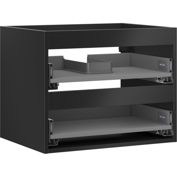 MEXEN - Box-A skříňka pro umyvadlo 60, 2 zásuvky, černá mat 91AX0-0600-470-2-71