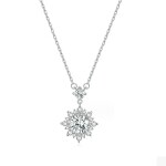 Stříbrný dvojitý náhrdelník Cristy 1 ct MOISSANITE + CERTIFIKÁT, Stříbrná 40 cm + 5 cm (prodloužení) certifikát GRA, hadřík na čištění stříbra, dárková krabička