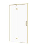 CERSANIT - Sprchové dveře LARGA s panty, zlatá mat, 100x195, levé, čiré sklo S164-067