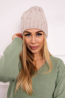 Fleecová čepice Iwona K221 beige UNI