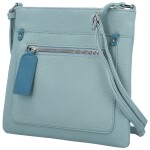 Stylová dámská koženková crossbody kabelka Walida, světle modrá