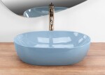 REA - Umyvadlo na desku LISA L.BLUE SHINY REA-U6620