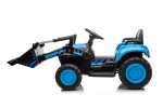 Mamido Dětský elektrický traktor s radlicí a přívěsem modrý