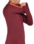 Pánské merino tričko s dlouhým rukávem ICEBREAKER Mens ZoneKnit 200 LS Crewe, Port/Blaze velikost: L