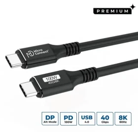 MicroConnect USB-C na USB-C 0,25 m černá / Kabel (USB4CC025)