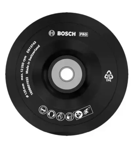 BOSCH 1608601033 / Opěrný kotouč na brusné papíry / průměr 125 mm (1608601033)