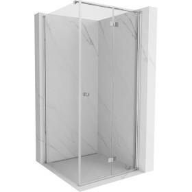 MEXEN/S - Mist-F sprchový kout skládací dveře pravá 90 x 90, transparent, chrom 8A6T-090-090-01-00-P