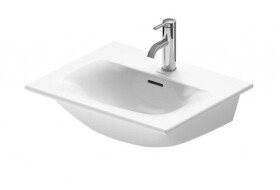 DURAVIT - Viu Umyvadlo 53x43 cm, s přepadem, s otvorem pro baterii, WonderGliss, bílá 23445300001