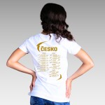 Dámské tričko HOŠI DĚKUJEM Ice Hockey World Championship Czechia MS 2024 GOLD EDITION White Velikost: