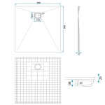 REA - Sprchová vanička Magnum White 90x90 REA-K3338