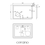 CERANO - Koupelnové LED zrcadlo Lucido - 100x70 CER-429346