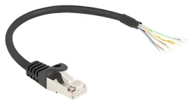 DeLock RJ-50 černý / Kabel / S/FTP / otevřené konce / 0,25 m (80203)
