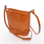 Dámská kožená crossbody Tereza, dark camel