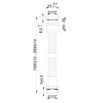INVENA - Ocelová sprchová hadice 150cm - blister AW-22-150-L