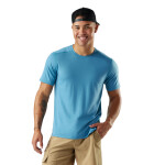 Pánské merino triko krátký rukáv SMARTWOOL Men's Merino Short Sleeve Tee Boxed, Mineral Blue velikost: M