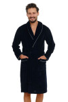 Pánský župan 6063 dark blue plus tmavě modrá XXL