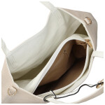 Módní koženkový set kabelek Maricela, krémový