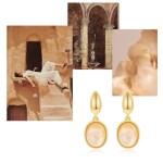 Stříbrné náušnice s opálem Camille – stříbro 925/1000, Zlatá