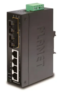 Planet ISW-621TS15 / Switch průmyslový / 4x 10/100 RJ-45 / 2x 100FX SM 15km SC / DIN / -40 až 75 °C / 48VDC (ISW-621TS15)