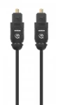 Manhattan Toslink černá / Optický audio kabel / M/M / 3 m / pozlacené konektory (356084)