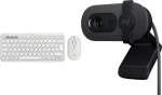 Logitech Pebble 2 Combo + Brio 100 / Klávesnice + myš + webkamera / bezdrátová