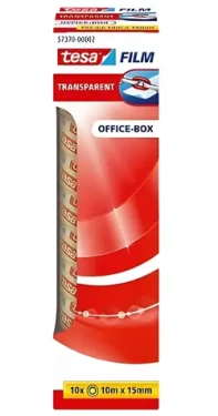 Tesa Office Box lepicí páska transparentní / Lepicí páska / 15 mm / 10 m / 10 ks (57370-00002-11)