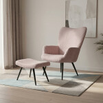 Relaxační křeslo, růžová, manšestrová látka, AK-L7285 PINK6