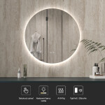 CERANO - Koupelnové LED zrcadlo Verido - Ø 70 CER-537364