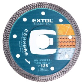 EXTOL INDUSTRIAL 8703042 Kotouč diamantový, turbo Thin Cut, 125x1,5mm, 22,2mm