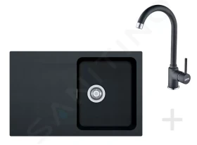 Franke Kuchyňský set T30, tectonitový dřez OID 611-78, černá + baterie FP 9000, onyx NEW 114.0366.039