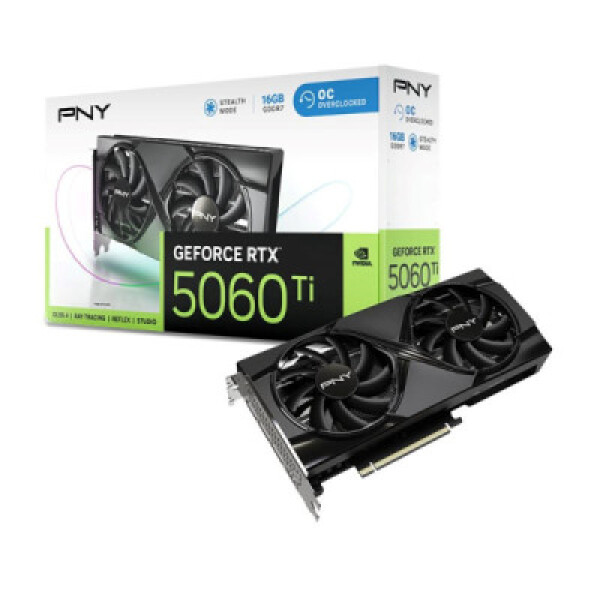 PNY VGA Nvidia GeForce RTX 5060 Ti 16GB OC, RTX 5060 Ti, 16GB GDDR7, 3xDP, 1xHDMI EDF_1096015