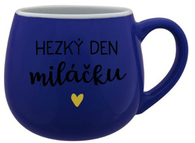 HEZKÝ DEN MILÁČKU - modrý keramický hrníček 300 ml