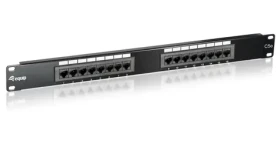 Equip 16-Port černá / Patch panel / Cat5e / UTP / 1U / 19" (235316)