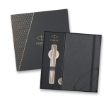 Dárková kazeta Parker IM Monochrome Champagne - sada kuličkové pero a zápisník