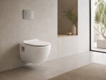 CERANO - WC závěsné Dure, Rimless - bezokrajové splachování + Slim/SoftClose sedátko - bílá lesklá - 51x35 CER-650938