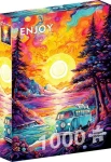 ENJOY Puzzle Život v dodávce na pláži
