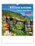 Kalendář nástěnný 2025 Křížem krážem Českou republikou