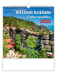 Kalendář nástěnný 2025 - Křížem krážem Českou republikou