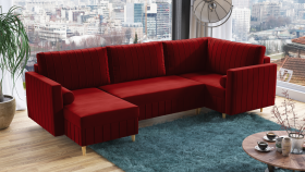 FRONTI Sedací souprava WARNER červená - DREAM VELVET 202.10