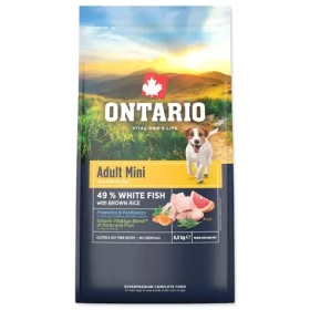 Ontario Adult Mini Fish Brown Rice 6.5kg / Granule pro dospělé psy (214-13110)