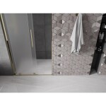 MEXEN/S - Velar L posuvné sprchové dveře 90, dekor, zlatá 871-090-003-31-50