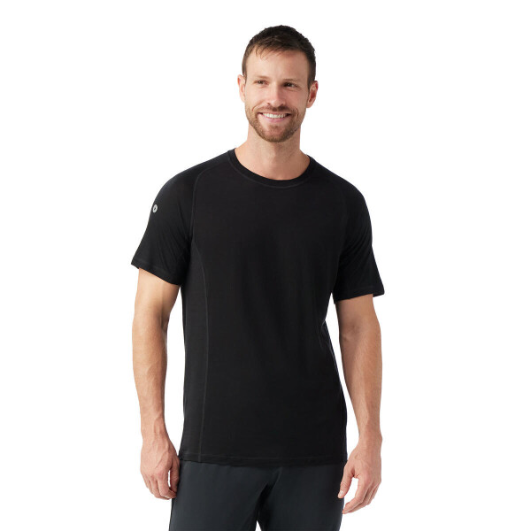 Pánské merino tričko s krátkým rukávem SMARTWOOL Men's Active Ultralite Short Sleeve, Black velikost: L