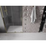 MEXEN/S - Velar L posuvné sprchové dveře 120 cm, transparent, zlatá 871-120-003-01-50