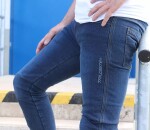 Pánské džíny na moto Trilobite Uptown skinny fit monolayer Aaa blue - 32 / modrá