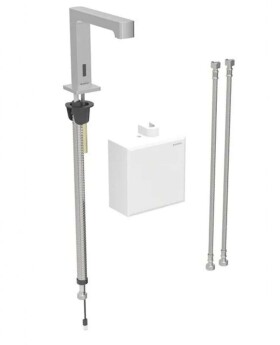 GEBERIT - Brenta Elektronická umyvadlová baterie, napájení z generátoru, easy to clean, kartáčovaná nerez 116.176.SN.1