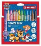 Vláknový fix - STABILO power max PAW Patrol - 12 ks sada - s potisky PAW Patrol