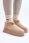 Dámské Sněhule Na Hrubé Podrážce Beige Caliksa 38